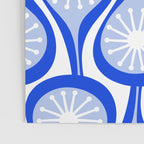 Atomic Drops Mid Century Modern Pattern Royal Blue Light Blue White Poster Gallery Image 3