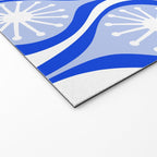 Atomic Drops Mid Century Modern Pattern Royal Blue Light Blue White Welcome Mat Gallery Image 2