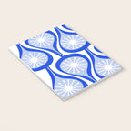 Atomic Drops Mid Century Modern Pattern Royal Blue Light Blue White Notebook Gallery Image 3