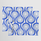 Atomic Drops Mid Century Modern Pattern Royal Blue Light Blue White Placemat Gallery Image 1