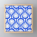 Atomic Drops Mid Century Modern Pattern Royal Blue Light Blue White Mini Art Print Gallery Image 1