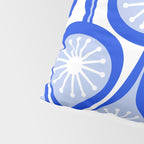 Atomic Drops Mid Century Modern Pattern Royal Blue Light Blue White Pillow Sham Gallery Image 4