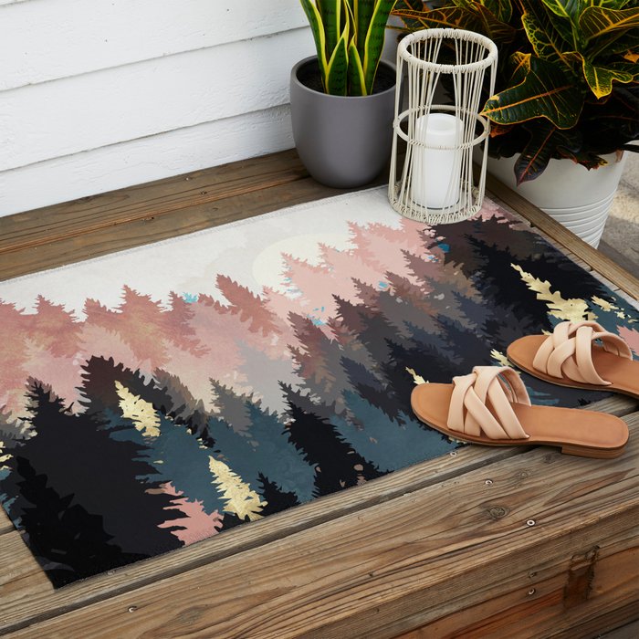 Spring Forest Light Outdoor Rug Gallery Image 2