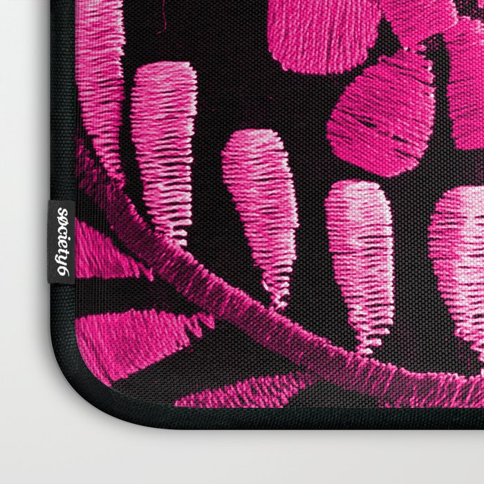 Hot Pink Mexican Flowers Laptop Sleeve Gallery Image 3