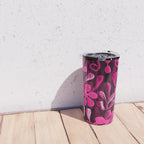 Hot Pink Mexican Flowers Travel Mug Gallery Image 4