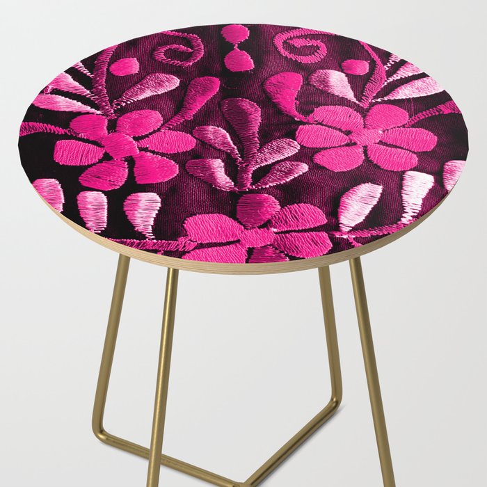 Hot Pink Mexican Flowers Side Table Gallery Image 2