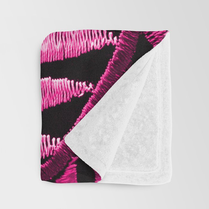 Hot Pink Mexican Flowers Throw Blanket Gallery Image 3