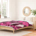 Hot Pink Mexican Flowers Duvet Cover Gallery Image 2