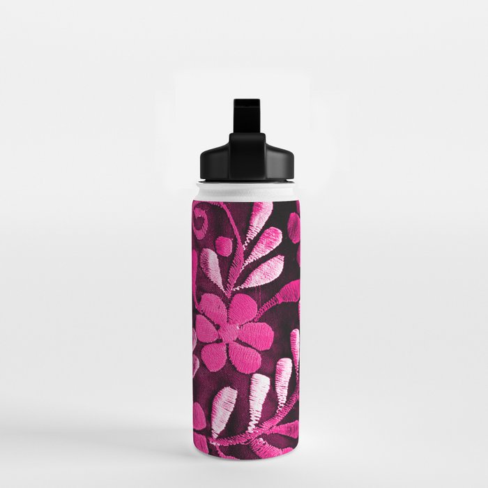Hot Pink Mexican Flowers Water Bottle Gallery Image 2
