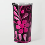 Hot Pink Mexican Flowers Travel Mug Gallery Image 3