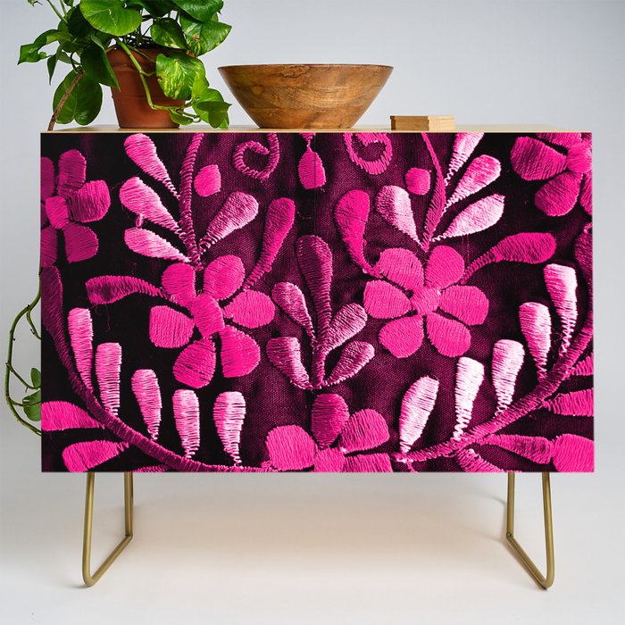 Hot Pink Mexican Flowers Credenza Gallery Image 1