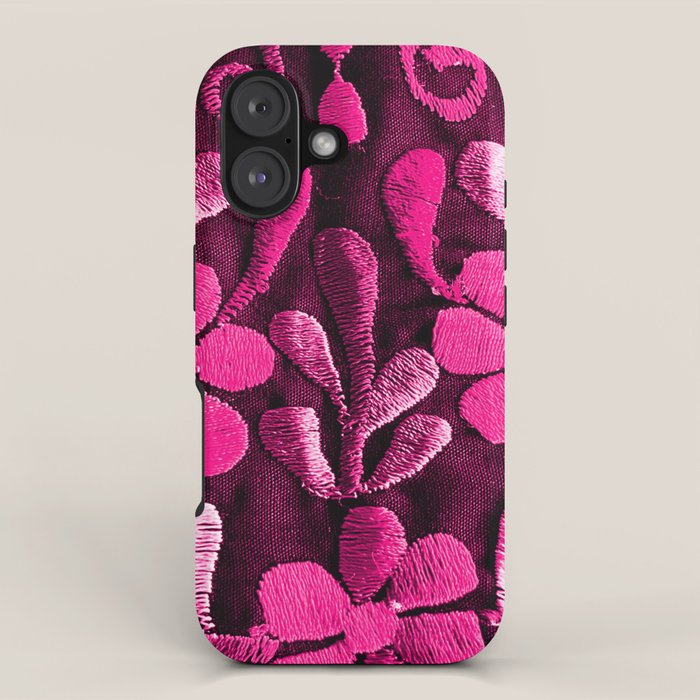 Hot Pink Mexican Flowers iPhone Case Gallery Image 1