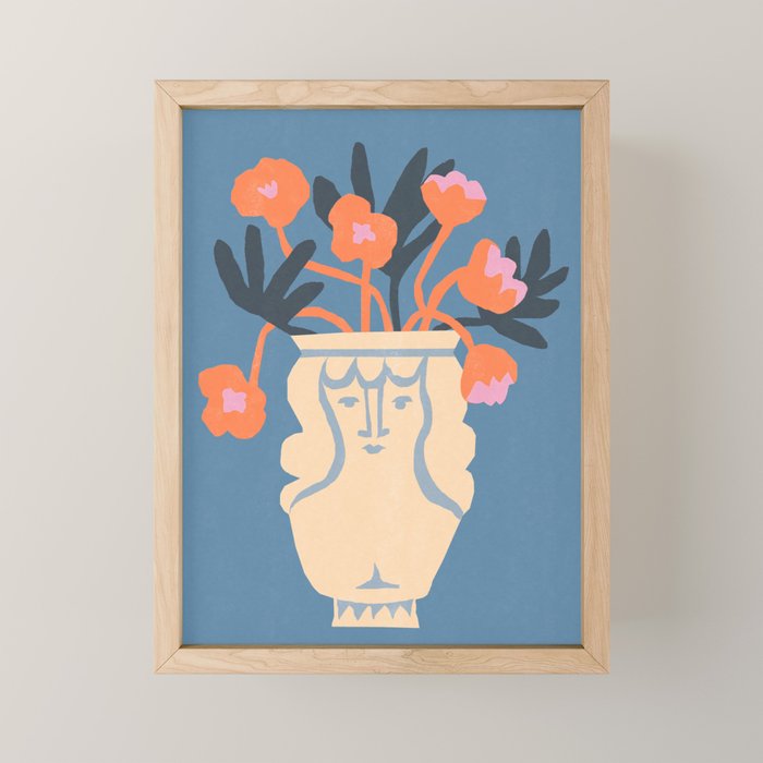 Antique head vase Mini Art Print Gallery Image 1