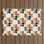 Retro geometry pattern Outdoor Rug Gallery Image 1