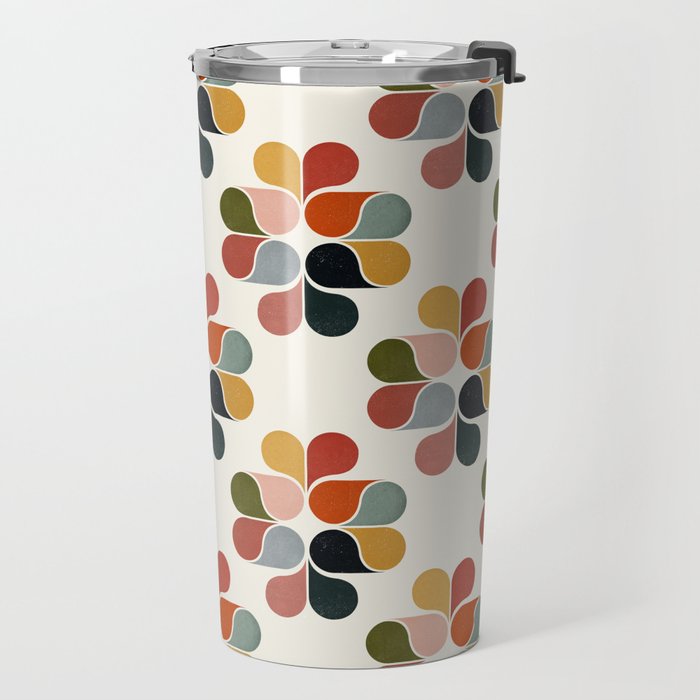 Retro geometry pattern Travel Mug Gallery Image 2