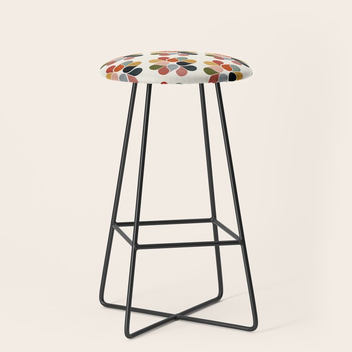 Retro geometry pattern Stool Gallery Image 1