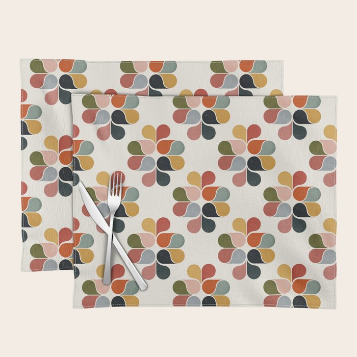 Retro geometry pattern Placemat Gallery Image 1