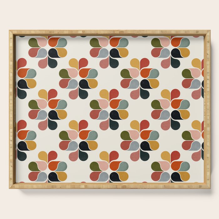 Retro geometry pattern Serving Tray Gallery Image 1