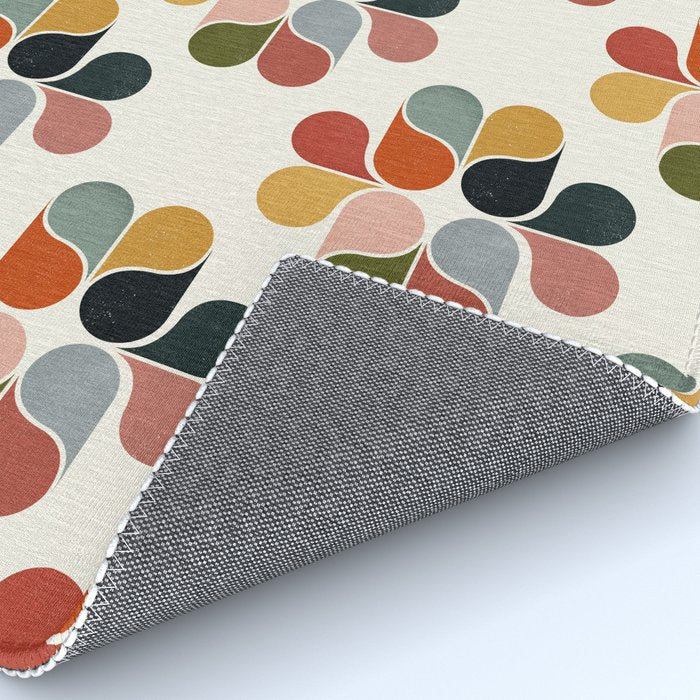 Retro geometry pattern Rug Gallery Image 4