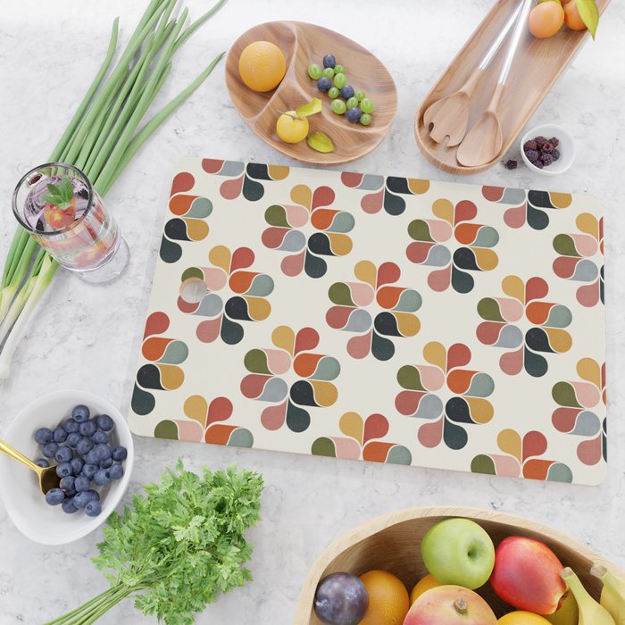Retro geometry pattern Cutting Board Gallery Image 2