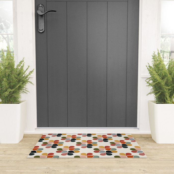 Retro geometry pattern Welcome Mat Gallery Image 3