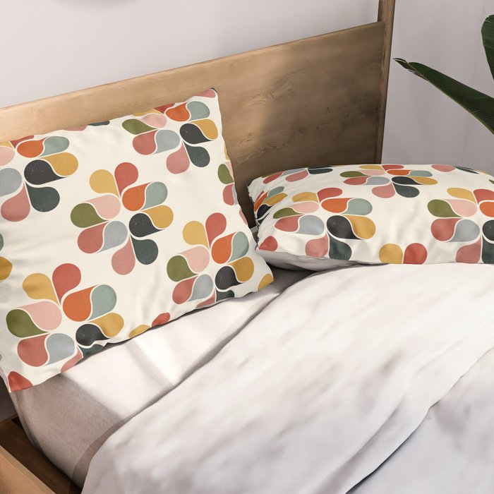Retro geometry pattern Pillow Sham Gallery Image 2