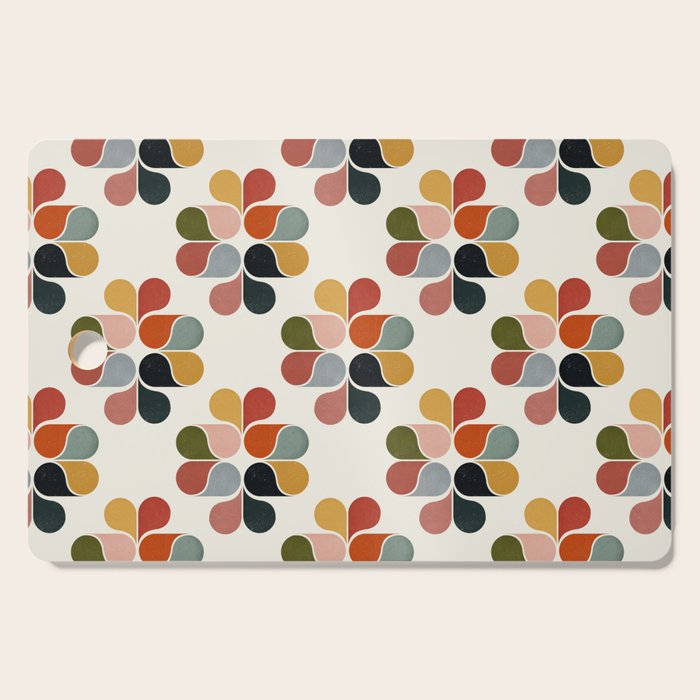 Retro geometry pattern Cutting Board Gallery Image 1