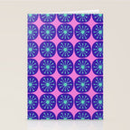 Mid Century Modern Atomic Dots Retro Pattern Purple Pink Stationery Card Gallery Image 2