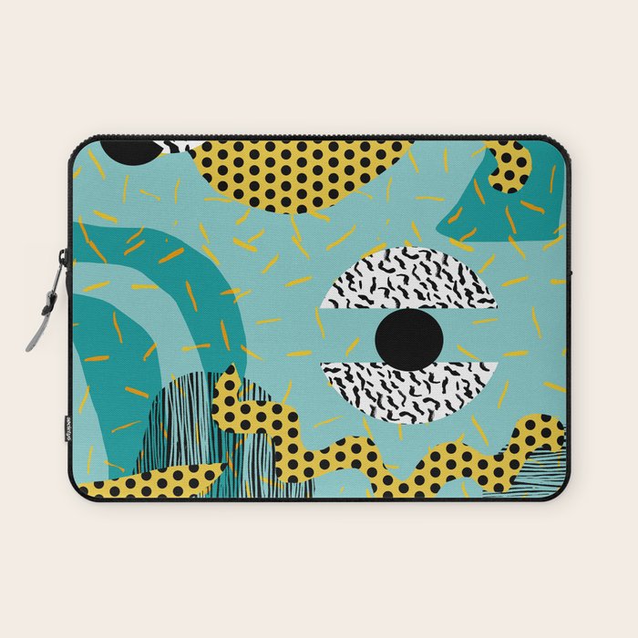 Boss - abstract 80s style memphis vibes patterns 1980's retro minimal throwback decor Laptop Sleeve Gallery Image 1