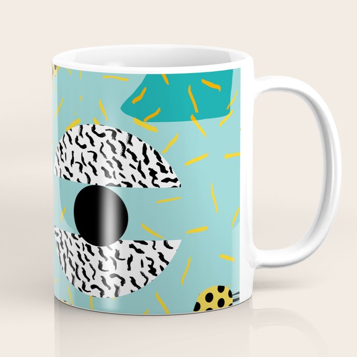 Boss - abstract 80s style memphis vibes patterns 1980's retro minimal throwback decor Coffee Mug Gallery Image 1