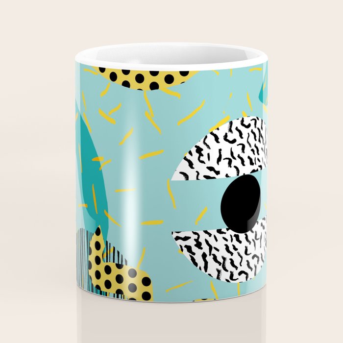 Boss - abstract 80s style memphis vibes patterns 1980's retro minimal throwback decor Coffee Mug Gallery Image 4