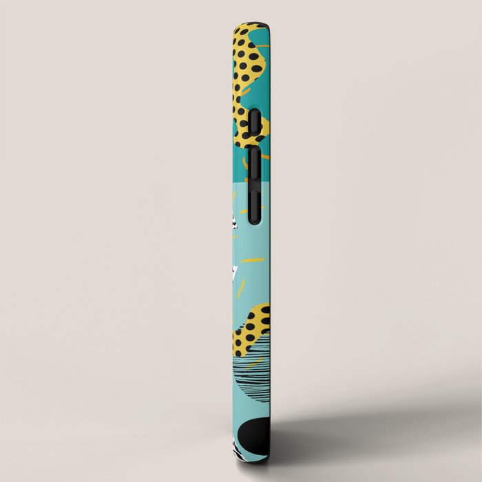 Boss - abstract 80s style memphis vibes patterns 1980's retro minimal throwback decor iPhone Case Gallery Image 2