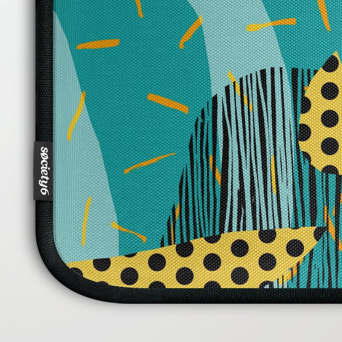 Boss - abstract 80s style memphis vibes patterns 1980's retro minimal throwback decor Laptop Sleeve Gallery Image 3