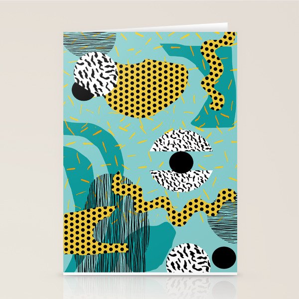 Boss - abstract 80s style memphis vibes patterns 1980's retro minimal throwback decor Stationery Card Gallery Image 2