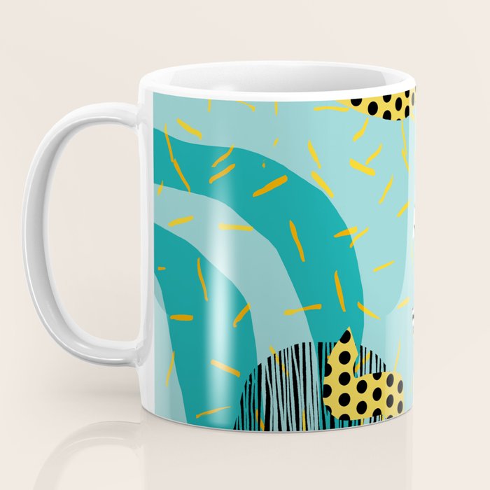 Boss - abstract 80s style memphis vibes patterns 1980's retro minimal throwback decor Coffee Mug Gallery Image 3