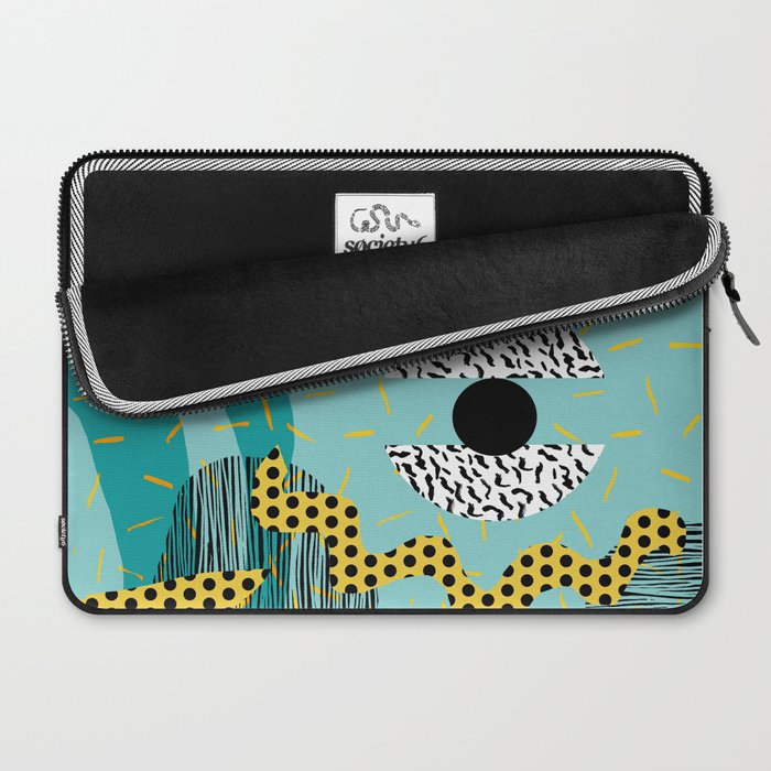 Boss - abstract 80s style memphis vibes patterns 1980's retro minimal throwback decor Laptop Sleeve Gallery Image 2