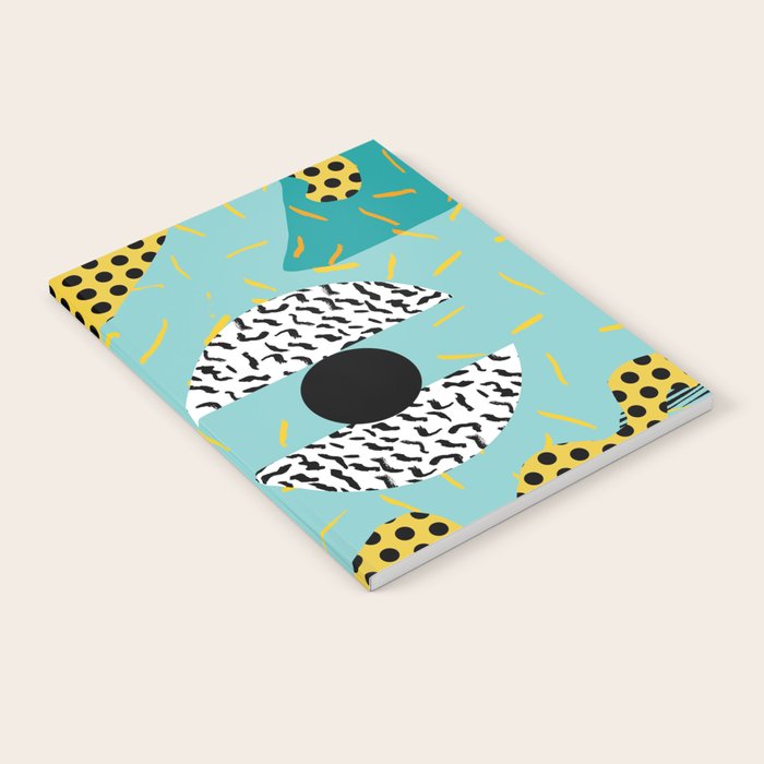 Boss - abstract 80s style memphis vibes patterns 1980's retro minimal throwback decor Notebook Gallery Image 1