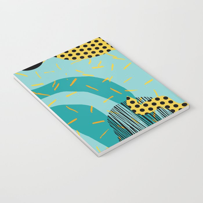 Boss - abstract 80s style memphis vibes patterns 1980's retro minimal throwback decor Notebook Gallery Image 3