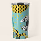 Boss - abstract 80s style memphis vibes patterns 1980's retro minimal throwback decor Travel Mug Gallery Image 1