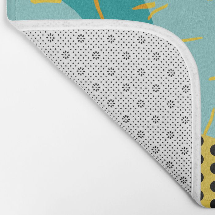 Boss - abstract 80s style memphis vibes patterns 1980's retro minimal throwback decor Bath Mat Gallery Image 2