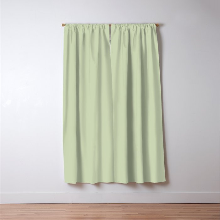 The Pale Sage Green Solid Window Curtain Gallery Image 3