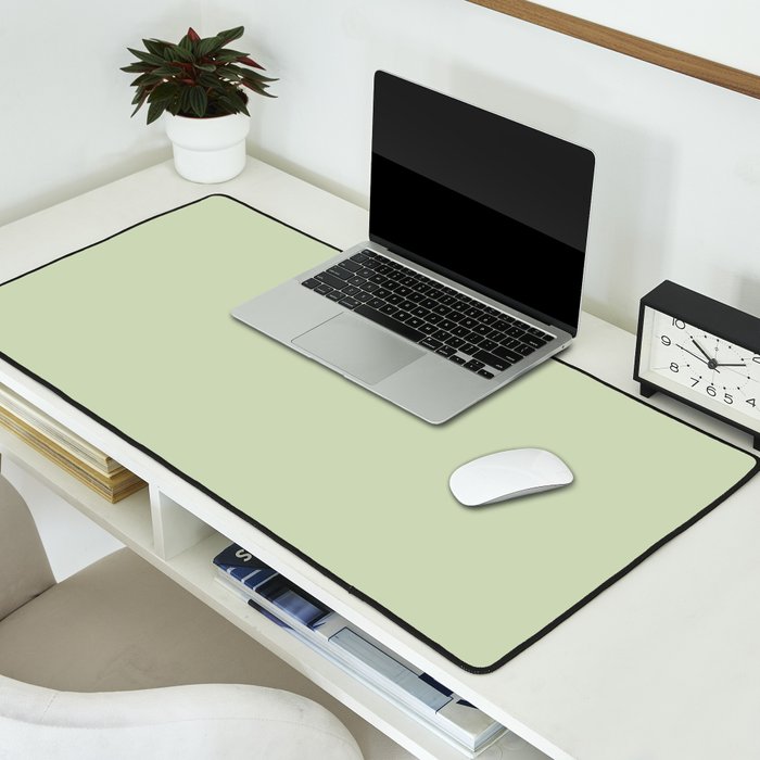 The Pale Sage Green Solid Desk Mat Gallery Image 2