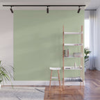 The Pale Sage Green Solid Wall Mural Gallery Image 1