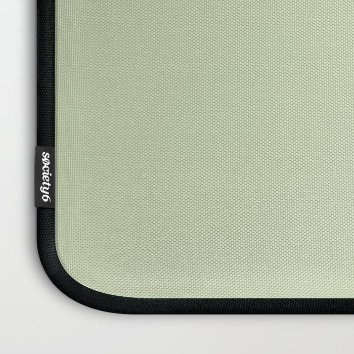 The Pale Sage Green Solid Laptop Sleeve Gallery Image 3