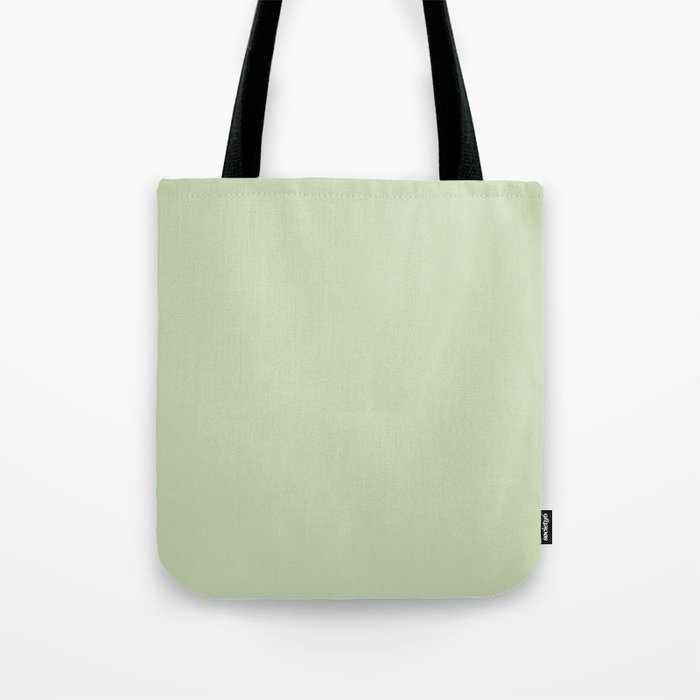 The Pale Sage Green Solid Tote Bag Gallery Image 1