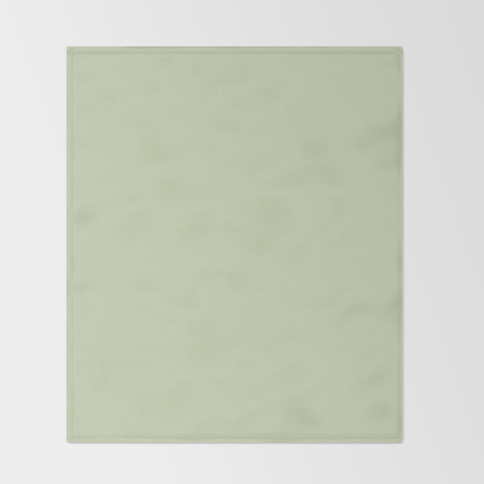The Pale Sage Green Solid Throw Blanket Gallery Image 2
