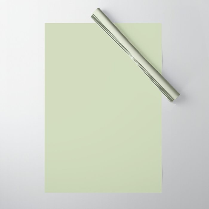 The Pale Sage Green Solid Wrapping Paper Gallery Image 1