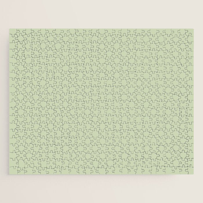 The Pale Sage Green Solid Jigsaw Puzzle Gallery Image 1