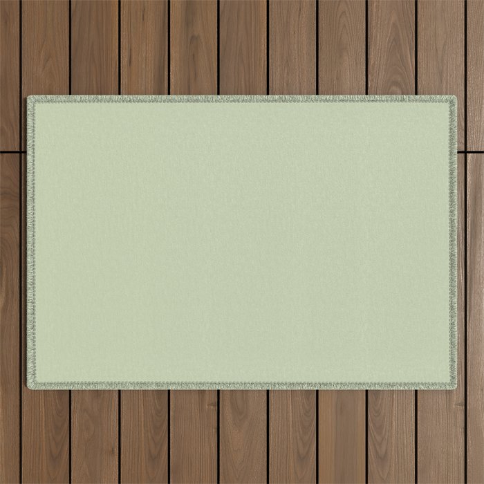 The Pale Sage Green Solid Outdoor Rug Gallery Image 1