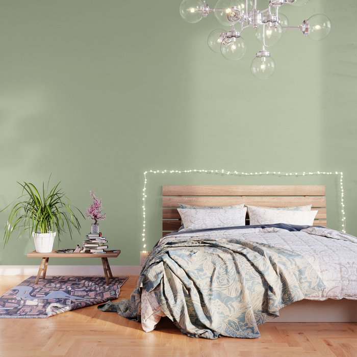 The Pale Sage Green Solid Wallpaper Gallery Image 1